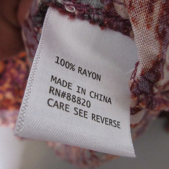 Rachel Zoe‎ Plus 2X Floral Popover Top Tie Sleeves Split Neck Boho Relaxed - Picture 5 of 11